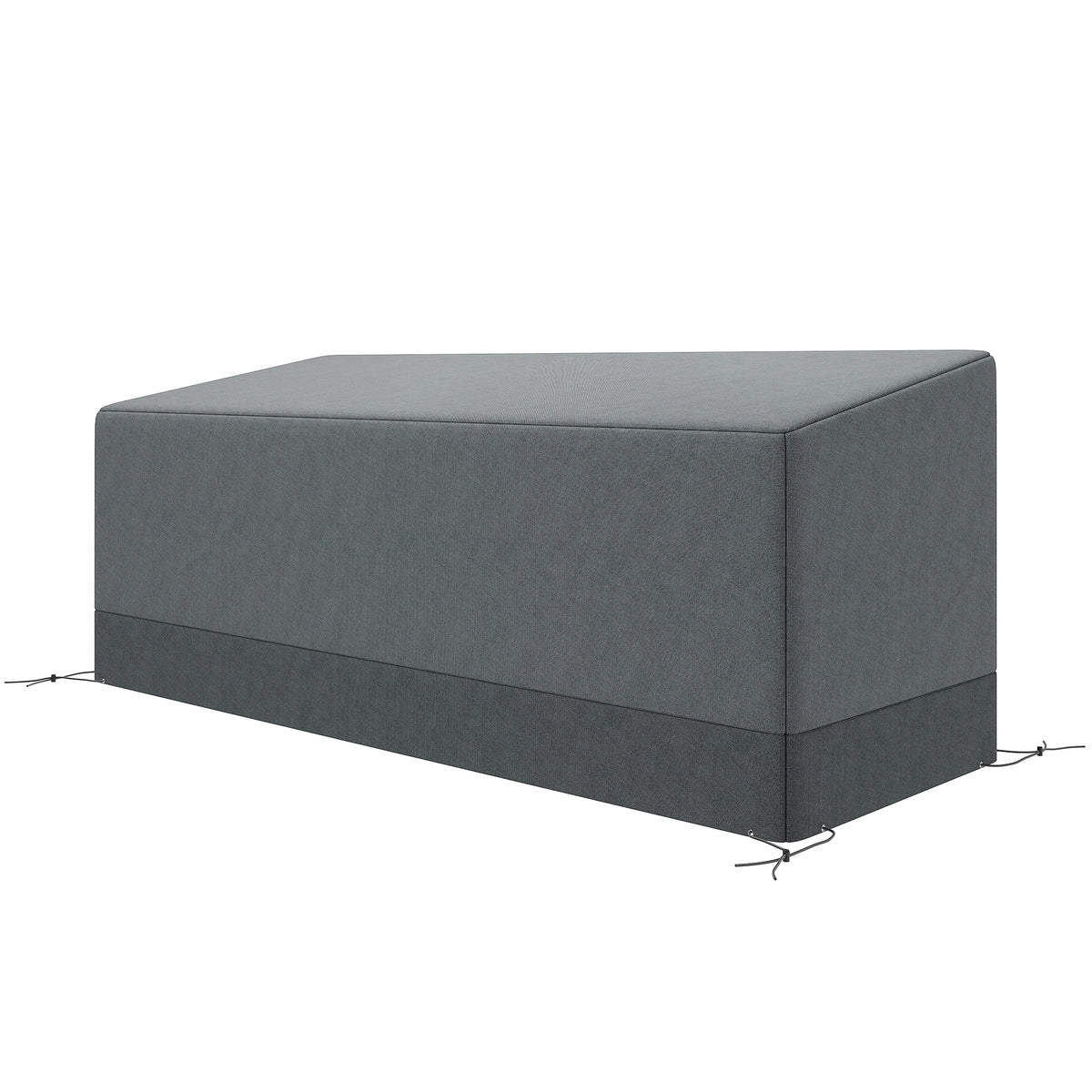 Schutzhülle für Gartenmöbel Winterfest Wasserdicht Abdeckung Anti-UV 600D Oxford Gewebe 190,5 x 72 x 76cm Hellgrau