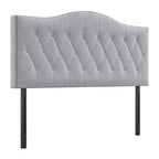 Kopfteil für Bett Polsterkopfteil Bett Kopf Rückenlehne Bettkopfteil in grau Pappel Samt Stoff 185 x 8 x 134 cm