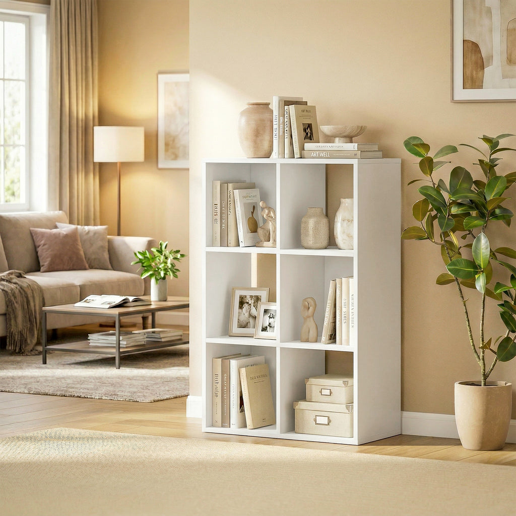Bücherregal Standregal mit 3 Ebenen Schmal Regal mit Kippschutz Aufbewahrungsregal für Wohnzimmer Schlafzimmer Büro Weiß