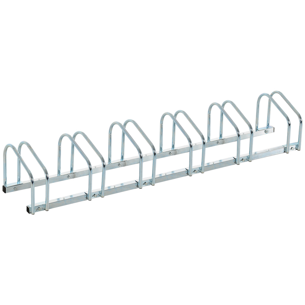 Fahrradständer für 6 Fahrräder wetterfest Wand- oder Bodenmontage Stahl 179 x 33 x 27cm