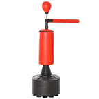 155-205cm 3-IN-1 Freestanding Boxing Punching Bag Stand, Boxing Speed Trainer with Rotating Flexible Arm, Speed Ball, Fillable Base, Red