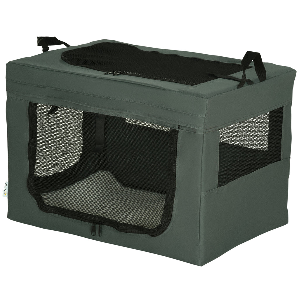 60cm Pet Carrier, with Cushion, for Miniature Dogs - Grey