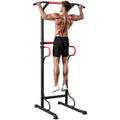 Steel Multi-Use Exercise Power Tower Pull Up Station Adjustable Height W/ Grips