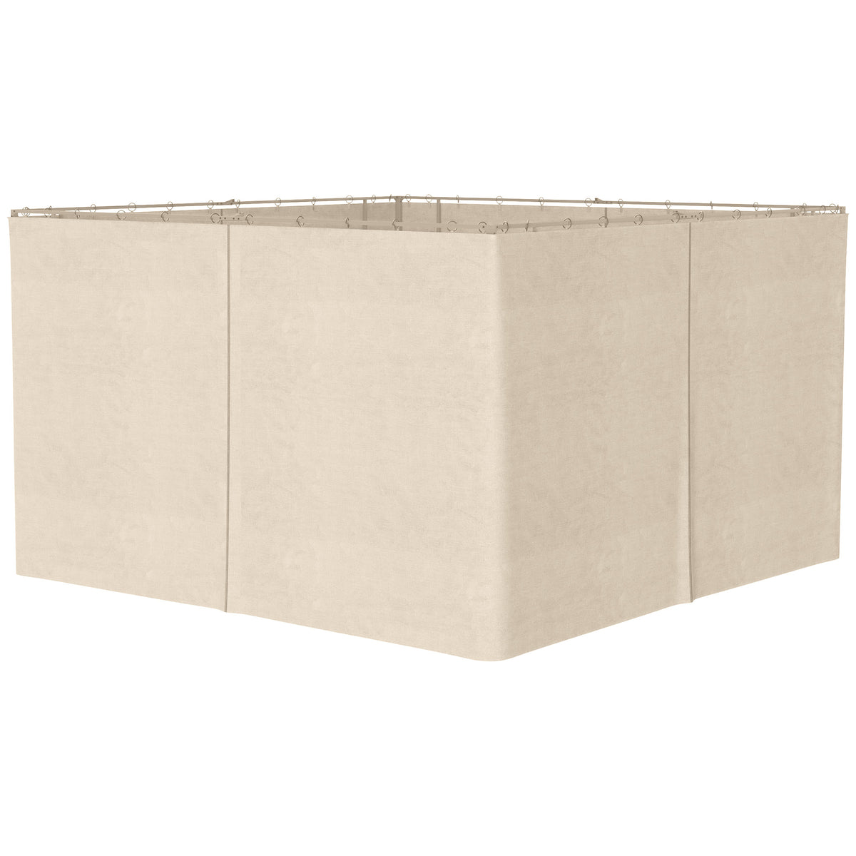 4 Pack Replacement Gazebo Curtains Privacy Panel for Most 3 x 4m Gazebo Canopy Pavillion Outdoor Shelter Sidewalls Accessories Beige