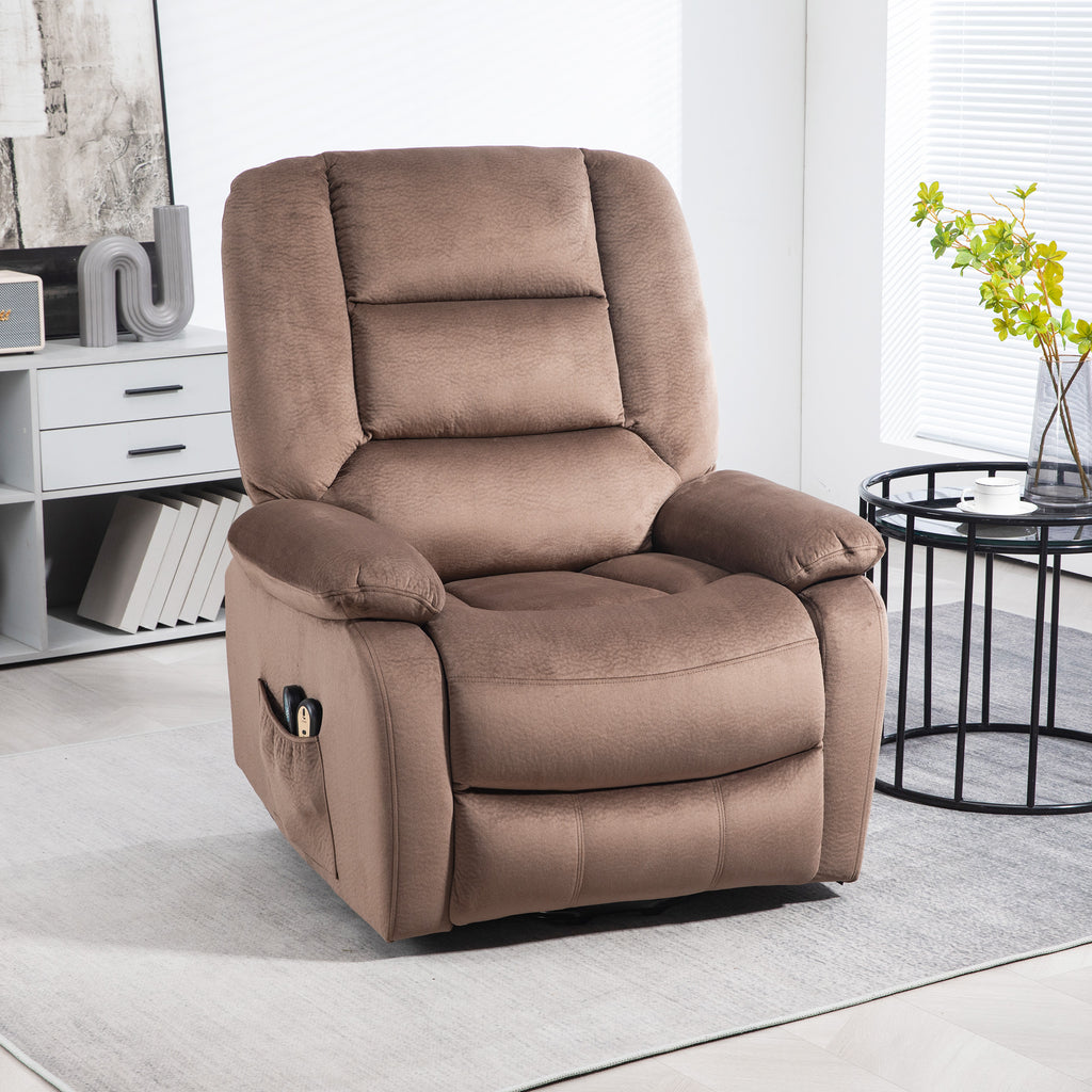 Aufstehsessel mit Massagefunktion, 90x93x110cm, Braun