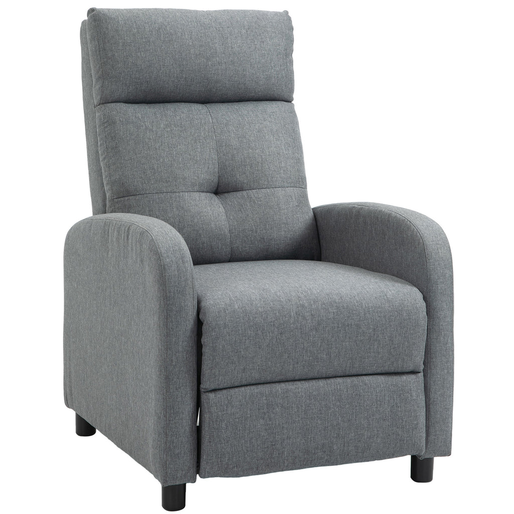 Relaxsessel mit Liegefunktion, ausfahrbares Fußteil, Taschenfederkern, bis 150 kg, Grau