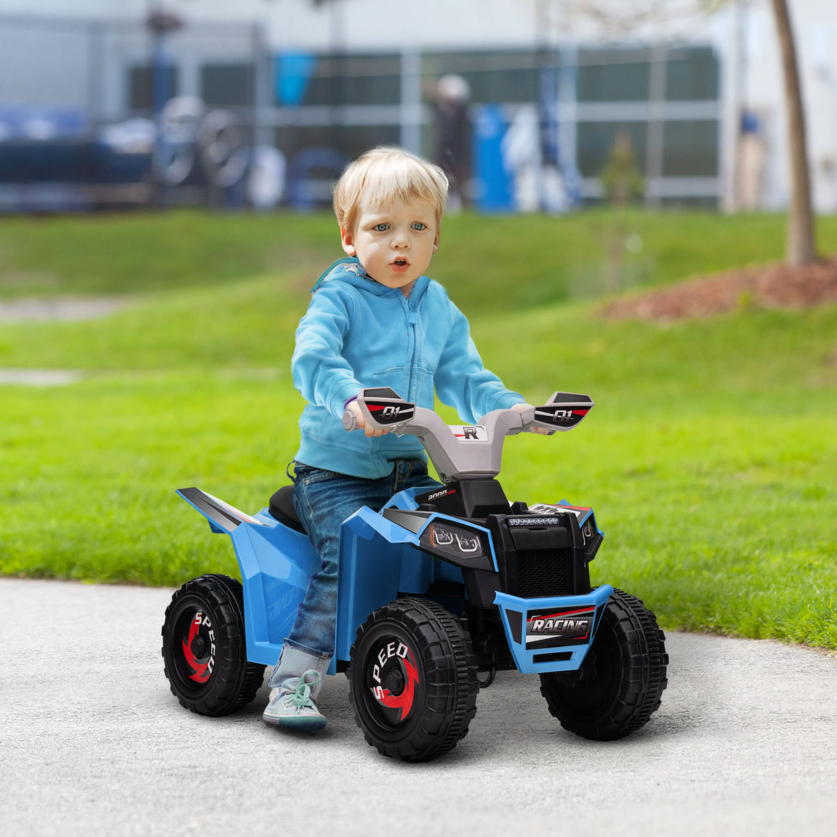 Elektro-Kinderquad, 2,5 km/h, Vorw?rts- & R¨¹ckw?rtsgang, f¨¹r 18-36 Monate, Blau