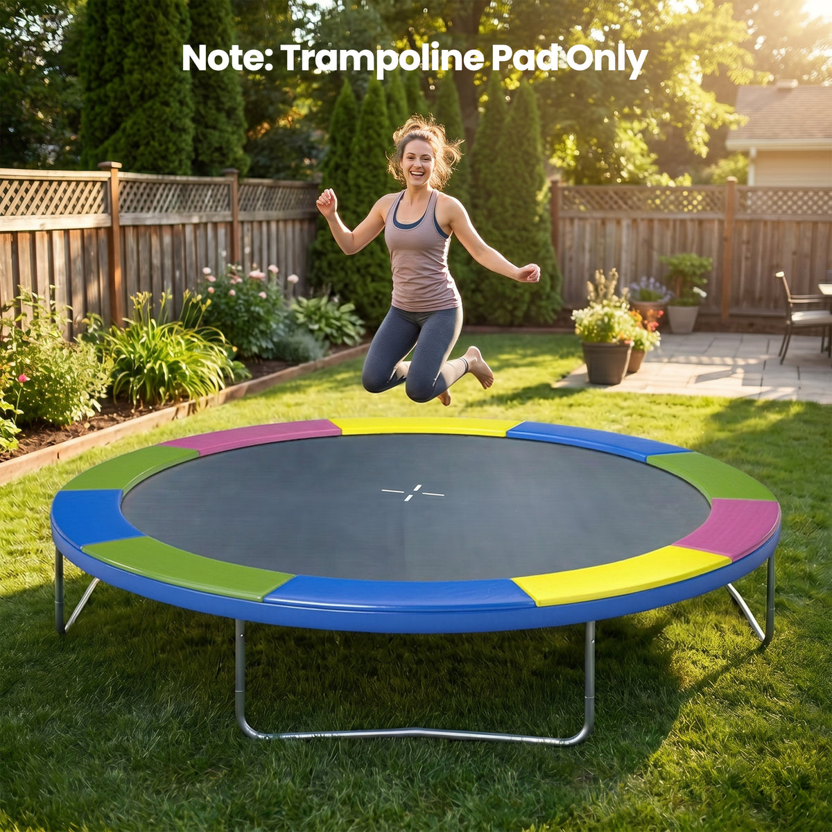 Ersatz-Randabdeckung für Trampoline, wasserfest, reißfest, Ø305 cm, bunt