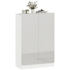 5-stufiger Schuhschrank f¨¹r 20 Paar Schuhe, verstellbare Regale, f¨¹r Eingangsbereich, Flur, Holz, Wei?