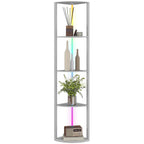 LED Stehlampe 5-stufige dimmbar Stehleuchte mit Regal, RGB Farbwechsel, Fernbedienung