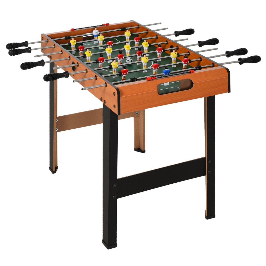 Tischkicker Kickertisch mit Edelstahlstangen, Für Kinder und Erwachsene, 84,5x40x61,2 cm, Schwarz