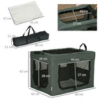 60cm Pet Carrier, with Cushion, for Miniature Dogs - Grey
