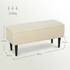 Sitzbank im Vintagedesign, Schuhbank, versteckter Stauraum, Kaschmir-Optik, Beige + Schwarz