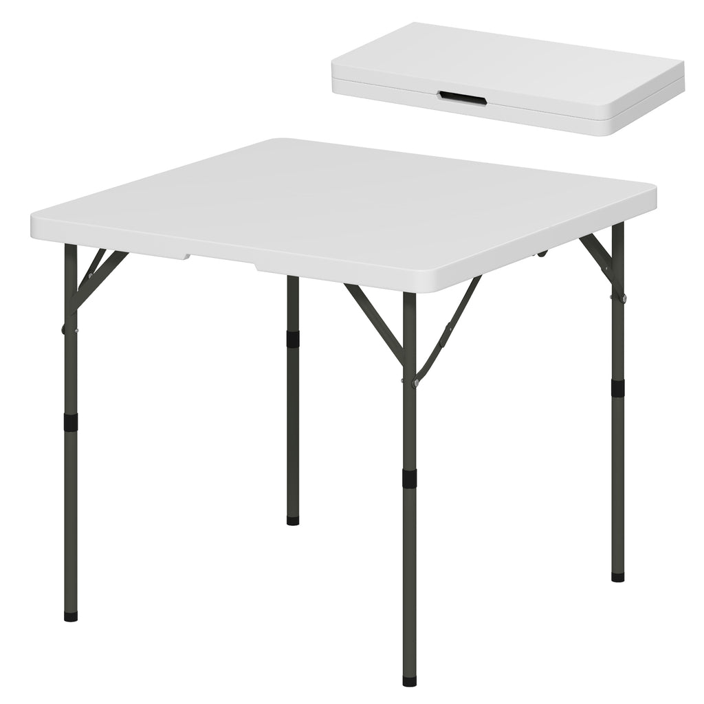 34/74cm Folding Camping Table, with Handle - White