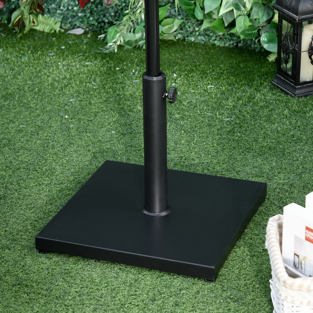 ¦µ35/38/48MM 18KG Steel Square Parasol Stand Base w/ Adjustable Knob Umbrella Stand Garden Patio Outdoor Home, Black