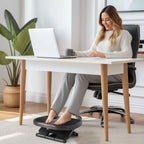 0-30° Three-Height Under-Desk Support Footrest - Grey