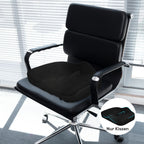 Sitzkissen, ergonomisch, atmungsaktiver Bezug, rutschfest, 44x39x13 cm, Schwarz