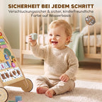 Baby Lauflernwagen Holz Gehhilfe mit Rädern ab 18 Monaten