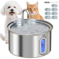 Katzenbrunnen 2,5L Trinkbrunnen für Katzen mit leiser Pumpe LED Aktivkohlefilter 19,4 x 19,4 x 18,7 cm