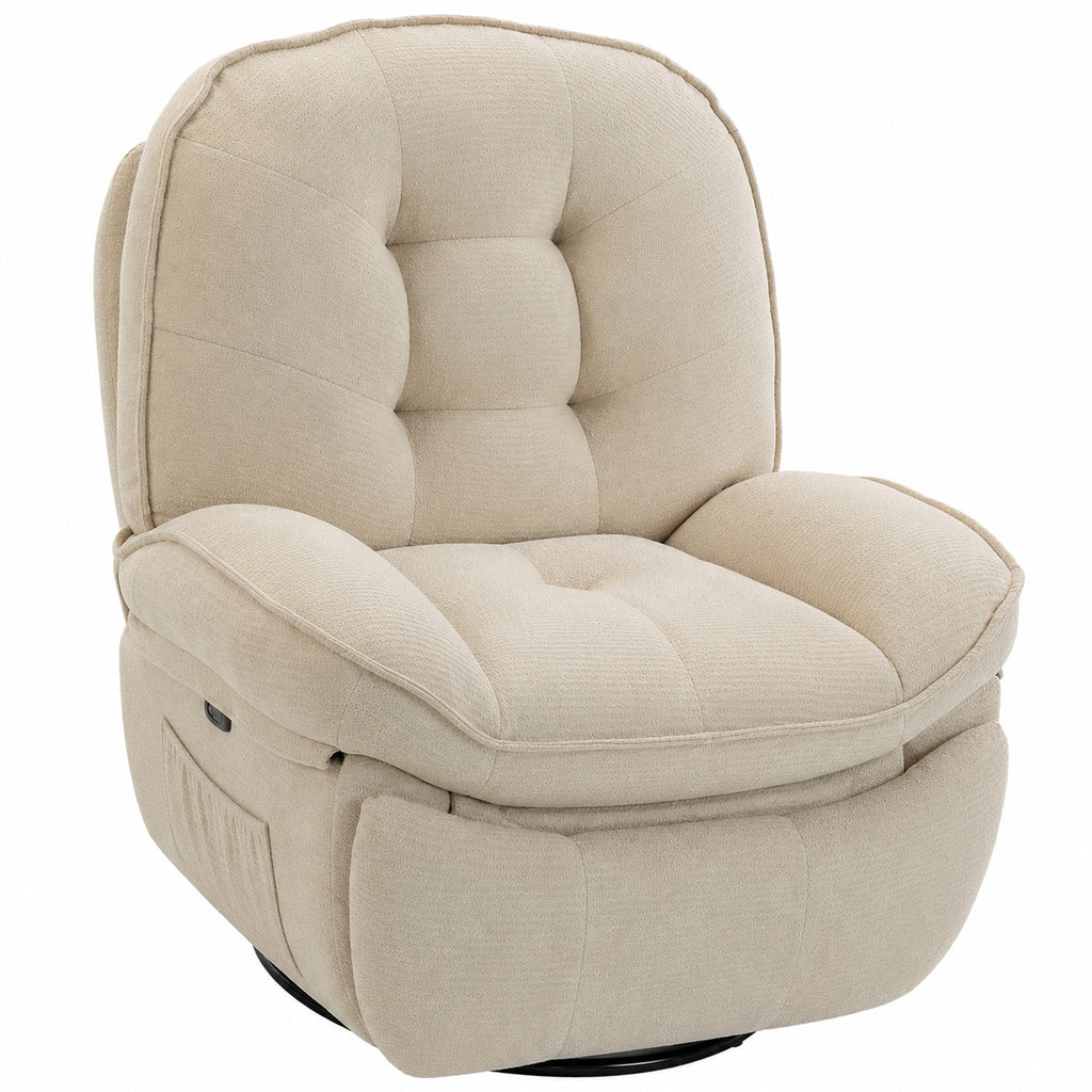 Relaxsessel Fernsehsessel mit Liegefunktion, Drehbarer Ruhesessel mit Wippfunktion, für Wohnzimmer, Schlafzimmer