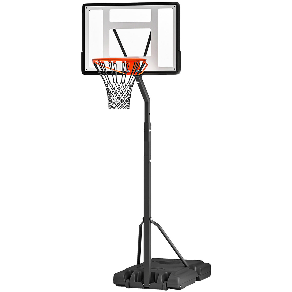 Portable 10ft Basketball Backboard Hoop Set Professional Outdoor Freestanding Basketball Stand with Wheels for Adults and Children, Adjustable High 2.55M-3.05M
