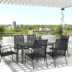 Aluminium Extending Garden Table with Slatted Top for 6-8 Person, 160/220 x 90 x 73 cm, Grey