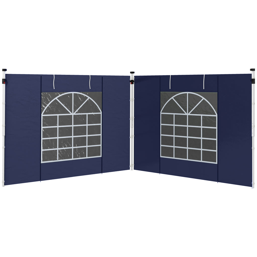 Set of Two 195 x 295cm Replacement Gazebo Side Walls - Blue