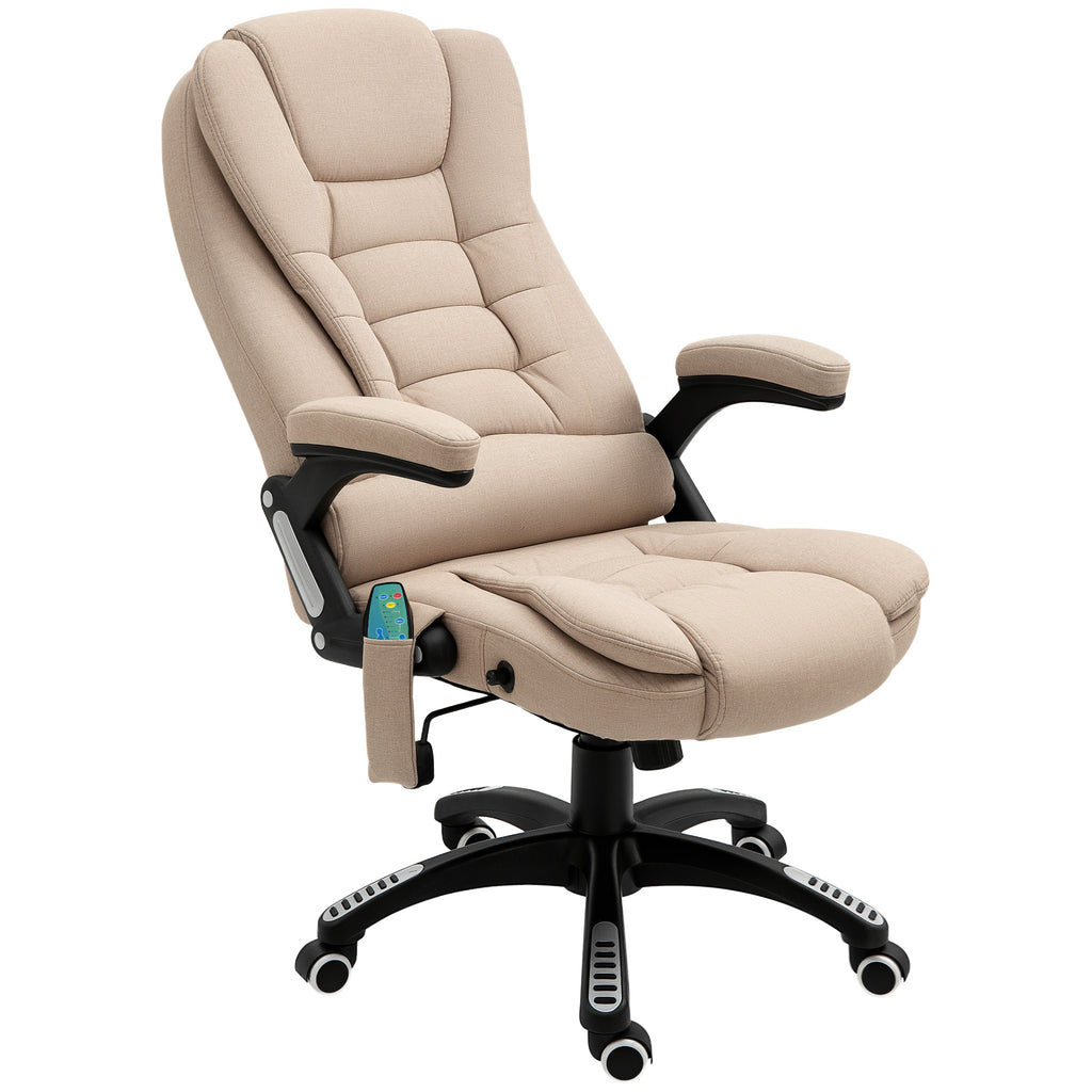 Massagesessel mit W?rmefunktion, Ergonomischer Schreibtischstuhl, h?henverstellbar, 68L x 72B x 110-120 cm, Braun