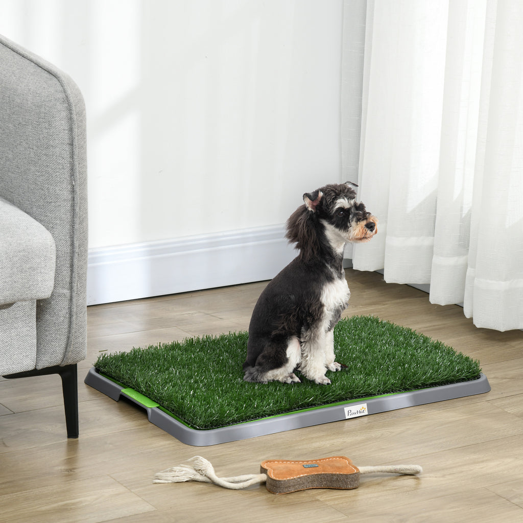 Artificial Grass Dog Toilet with Tray for Potty Training Indoor Outdoor, 2 Packs, 67 x 41cm