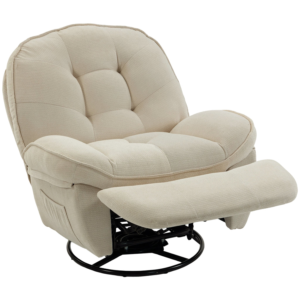 Relaxsessel Fernsehsessel mit Liegefunktion, Drehbarer Ruhesessel mit Wippfunktion, für Wohnzimmer, Schlafzimmer
