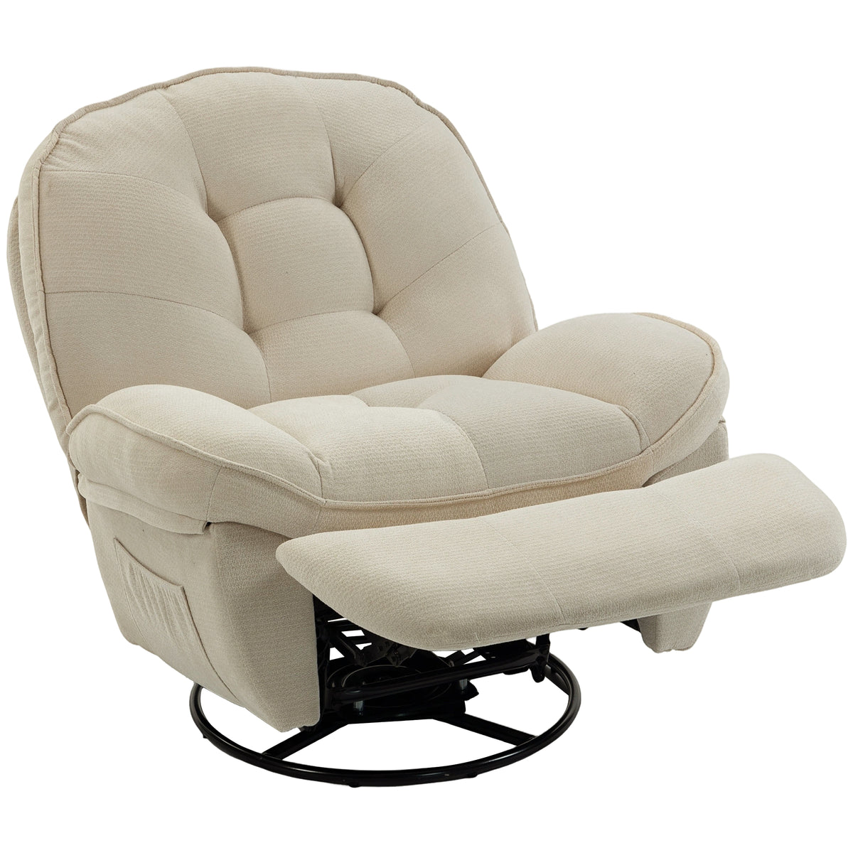 Relaxsessel Fernsehsessel mit Liegefunktion, Drehbarer Ruhesessel mit Wippfunktion, für Wohnzimmer, Schlafzimmer