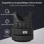 Gewichtsweste 20 KG verstellbare Trainingsweste mit herausnehmenbar Gewichten Klettverschlüsse Laufweste Damen Herren für Muskelaufbau Krafttraining, Laufen, Fitness, Cross Training