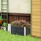 108L Raised Garden Bed, Galvanized Steel Elevated Planter Box w/ Installation Gloves for Backyard, Patio to Grow Vegetables, Herbs, and Flowers, 66 x 47 x 40cm, Grey