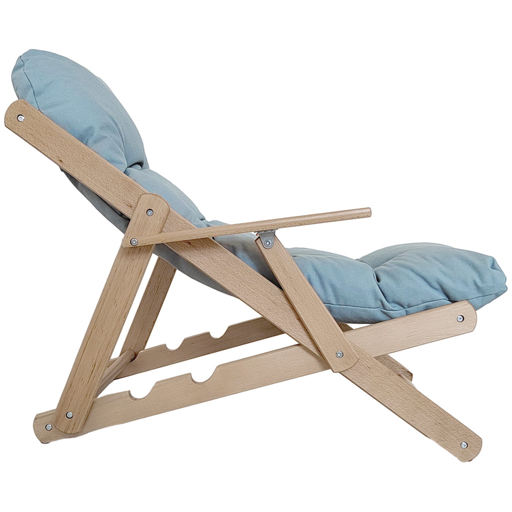 Akzentsessel, Relaxsessel, verstellbare Rückenlehne, Buchenholzrahmen, bis 120 kg, Hellgrau