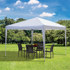 Pavillon, 2,95 x 2,95 m Pop-Up-Faltpavillon, Gartenpavillon, Partyzelt, UV-Schutz, Stahl+Oxfordstoff, Weiß