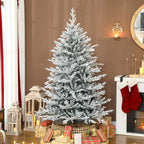 Künstlicher Weihnachtsbaum 180 cm künstlich Tannenbaum mit Schnee, 1976 Spitzen für drinnen