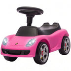 Ride on Car, Porsche Licensed Toddler Push Car with Horn, Headlights, Sound and Steering Wheel for 18-36 Months, Pink