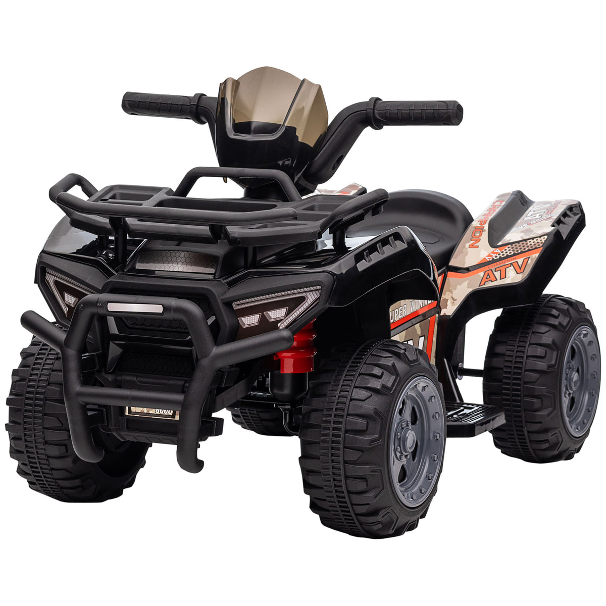 Kinder Quad Elektro 6V Kinderquad mit Vorwärtsfunktion, Musik, Elektro-Quad für Kinder 1,5-3 Jahre Schwarz
