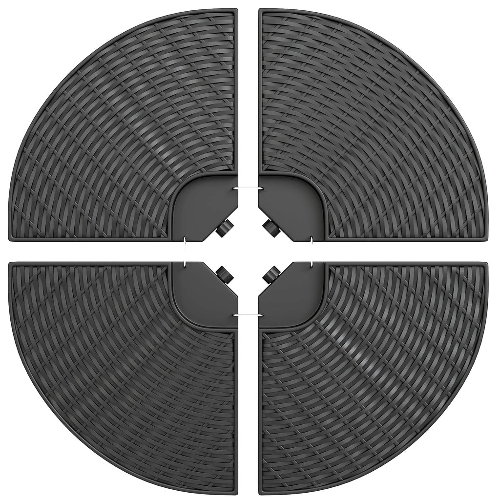52kg Four-Piece Fillable Cantilever Parasol Weight Set