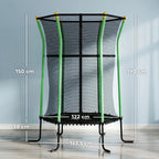 Trampolin f¨¹r Kinder, ?163,5 cm, mit Sicherheitsnetz, gepolstert, Stahl, belastbar bis 50 kg