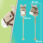 Steckenpferd Kinder Steckenpferde mit Sound, Rolle, Stockpferd zum Reiten f¨¹r Kinder 24+ Monate, Grau