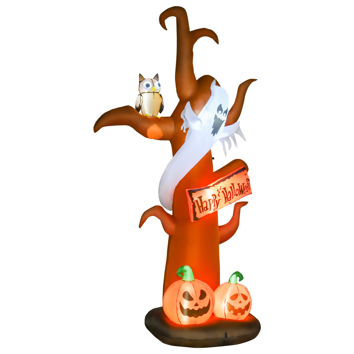 Selbstaufblasend Halloweendekoration mit LED-Lichtern, inkl. Gebläse und Befestigungsmaterial, 156cm x 107cm x 274cm
