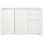 Sideboard Kommode Anrichte, 2 Schubladen, Push-Click, 117 cm x 36 cm x 74 cm, Wei?