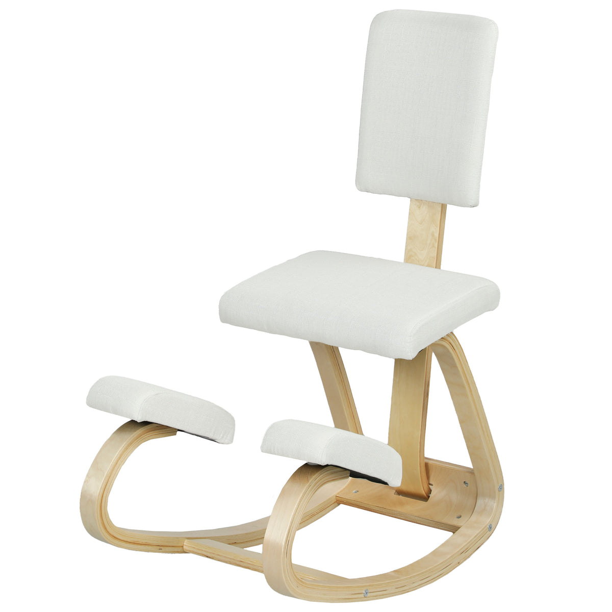 Ergonomischer Kniestuhl, Kniehocker Gesundheitsstuhl für Zuhause, Büro, Meditation Creme