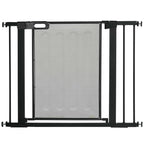 Pressure Fit Safety Gate, for Staircases, Hallways, Doorways w/ Extensions Kit, 75-103CM Adjustable Width - Black