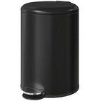 20-Liter Küchen-Mülleimer, Fingerabdruckresistenter Metall-Abfalleimer mit Soft-Close-Deckel, Fußpedal und herausnehmbarem Eimer, Schwarz