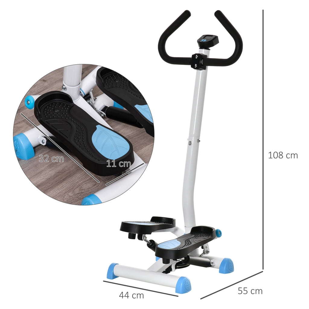Twister Stepper, Step Machine with Adjustable Resistance, LCD Screen - Blue