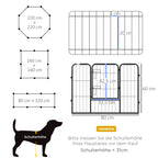 Steel 8 Panel Dog pen Pet Puppy PlayPen Grey