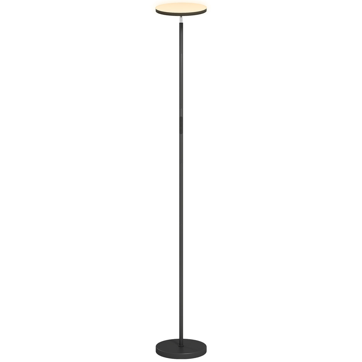 RGB Uplighter Stehlampe, dimmbare Lampe mit Fernbedienung & Touch-Steuerung, 350° drehbarer Kopf, Schwarz
