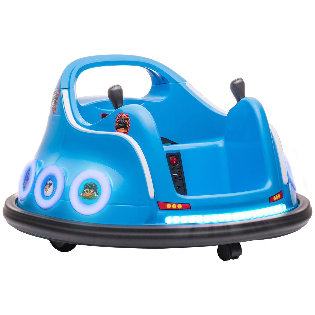 Kinder-Autoscooter, 360¡ã-Drehung, f¨¹r 3-5 Jahre, mit Fernbedienung, Musik, Blau
